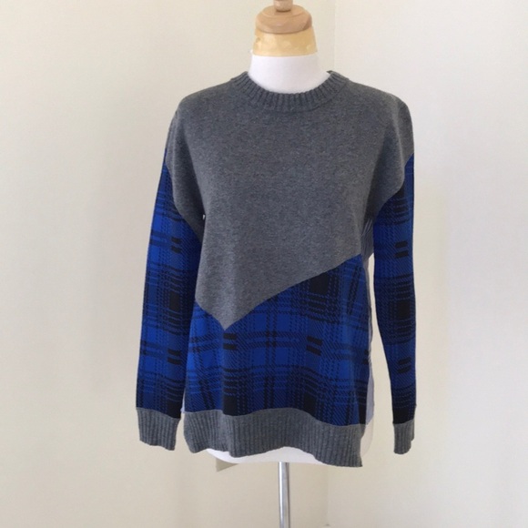 Thakoon wool/ cashmere blend plaid sweater. - Picture 1 of 10